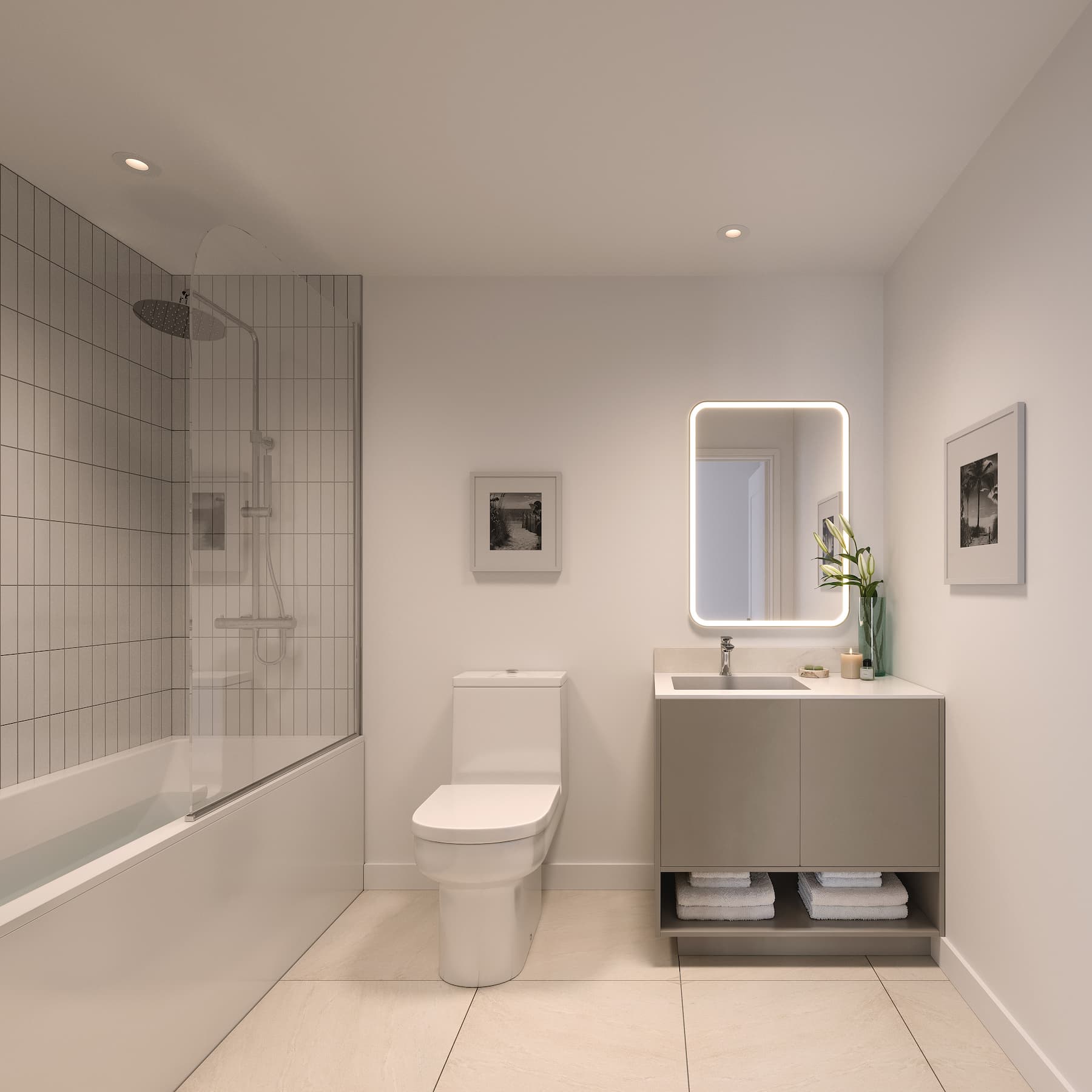 Piscine et jardins du projet Riviera